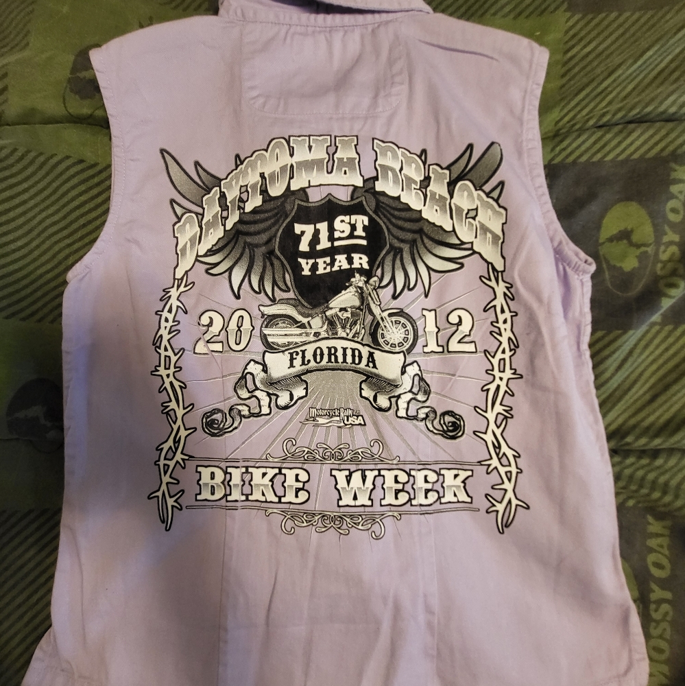 Purple Harley Davidson vest